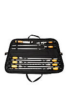 Набір шампурів Enot-1 Gradient у сумці з дерев’яними ручками для барбекю, грилю та відпочинку на природі, фото 5