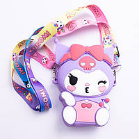 Дитяча силіконова сумочка-гаманець 15*10*3 см Фіолетовий HP-55-6V