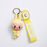 Дитячий брелок Beige Yoga 4×8 (см) для ключів, на сумку і рюкзак Жовтий HP-55-16Y