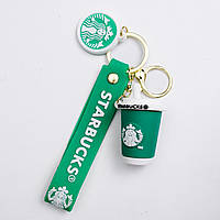 Дитячий брелок Старбакс 3.5×4.5 (см) для ключів, на сумку і рюкзак Зелений HP-55-26SGR
