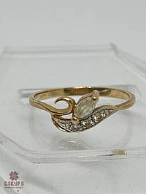 Золота Каблучка зі вставкою цирконій