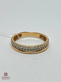 Золота Каблучка зі вставкою цирконій