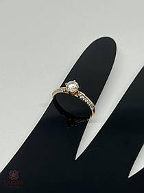 Золота Каблучка зі вставкою цирконій