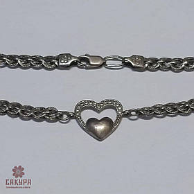 Срібний Браслет зі вставкою цирконій