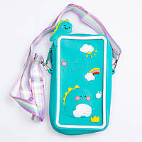 Дитяча силіконова сумочка-гаманець 17*10*3 см Бірюзовий HP-55-20GR
