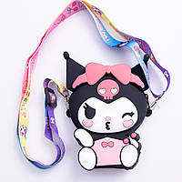 Дитяча силіконова  сумочка-гаманець 15*10*3 см Чорний HP-55-6B