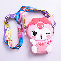 Дитяча силіконова сумочка-гаманець 15*10*3 см Рожевий HP-55-6P