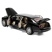 Машинка матал Bentley Mulsanne чорна Бентлі Мульсан лімузин 1:24 звук світло 20*5,5*5см (RS-52405), фото 2
