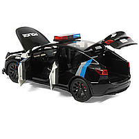 Машинка матал Tesla Model Y поліція Тесла електромобіль зарядка 1:24 звук світло 18*7*6,5см (RS-08021), фото 4