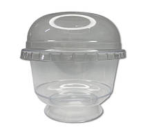 Склянка десертна 200 мл із купольною кришкою (10 шт.)