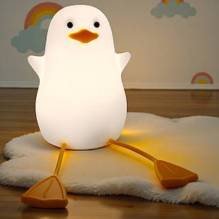 Дитячий нічник Качка акумуляторний 9.5 × 8.5 × 13 см Світильник качка в дитячу кімнату