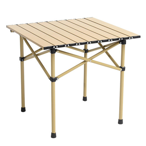 Стіл розкладний ламелевий 50x50см похідний, метал пластик, в чохлі, DC-5009, фото 1