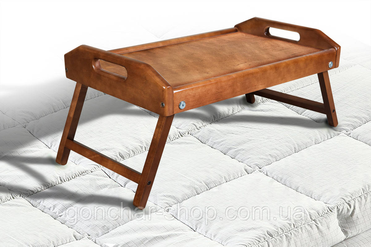 Столик для сніданку, дерев'яний, темний горіх---, фото 1