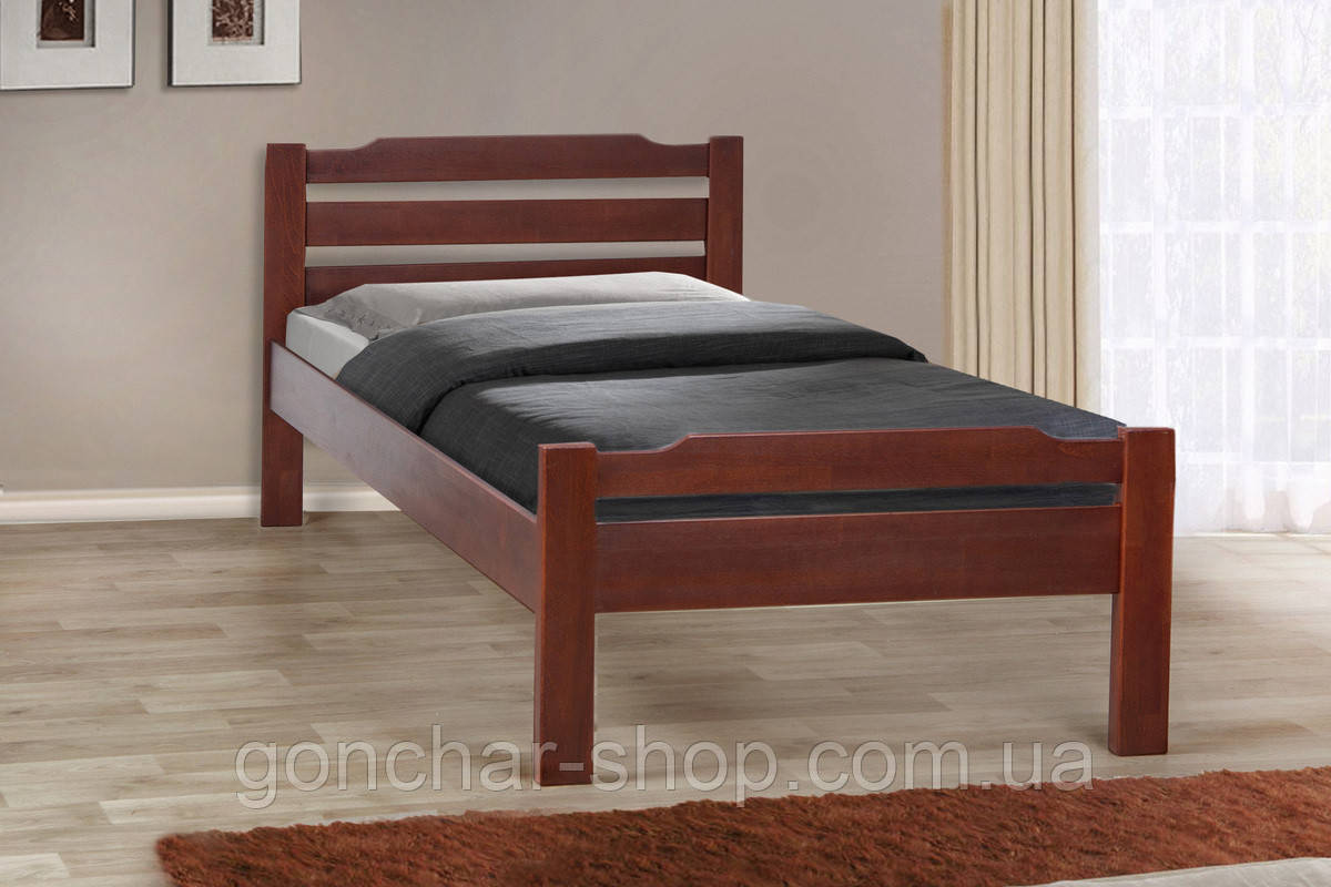 Ліжко Ольга 1600*2000, вільха/каштан, фото 1