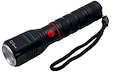 Ручний акумуляторний ліхтар RB-212 алюмінієвий сплав ліхтарик зі зумом 3 режими працює від акумулятора 18650 і батарейок 3 ААА, фото 2