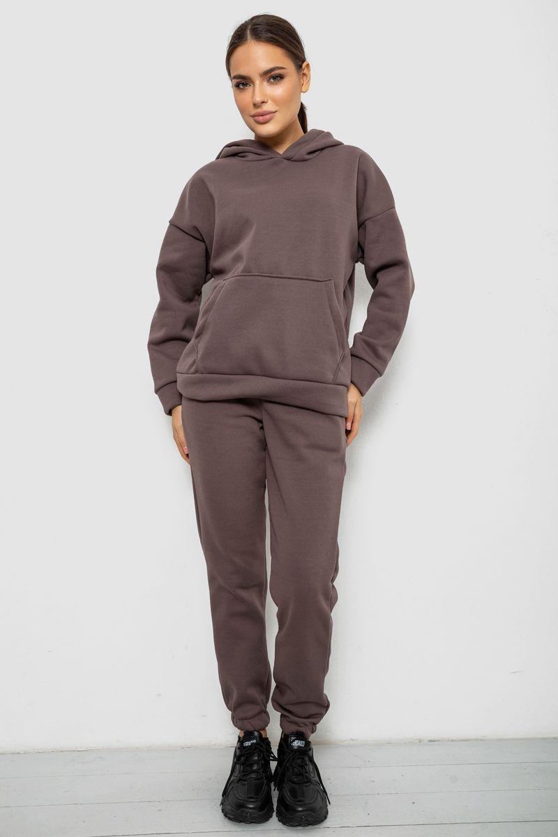 Спортивний костюм жіночий на флісі, колір світло-коричневий, 257R85, фото 1