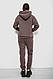 Спортивний костюм жіночий на флісі, колір світло-коричневий, 257R85, фото 4
