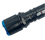 Ліхтар ручний RB-216 бічна кнопка акумулятор 18650 3 режими яскраве світло для дому відпочинку туризму Чорний, фото 3