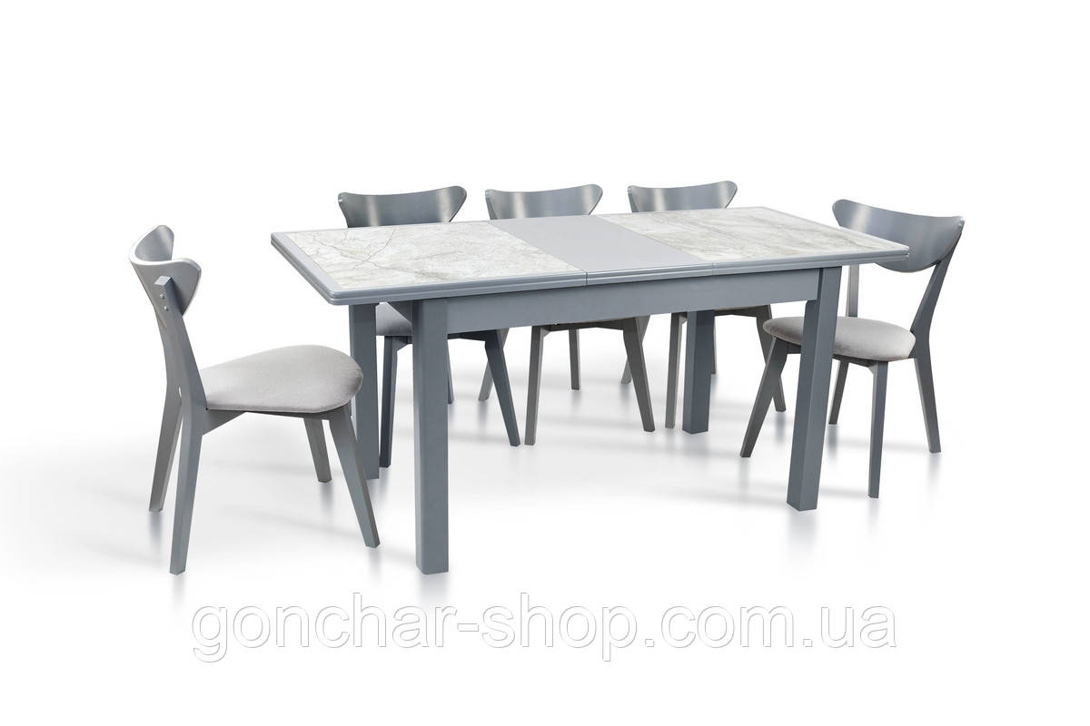 Стіл обідній Делі (1150+390)*740, сірий, фото 1