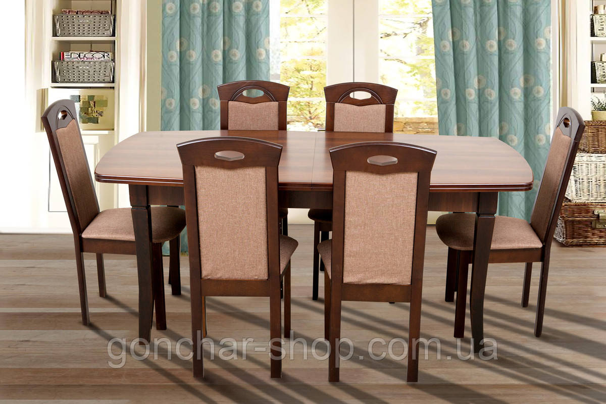 Стіл обідній Квартет (1800+500)*900 горіх темн., фото 1