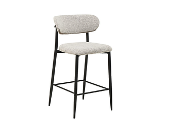 Напівбарний стілець B-160 натуральний + чорний