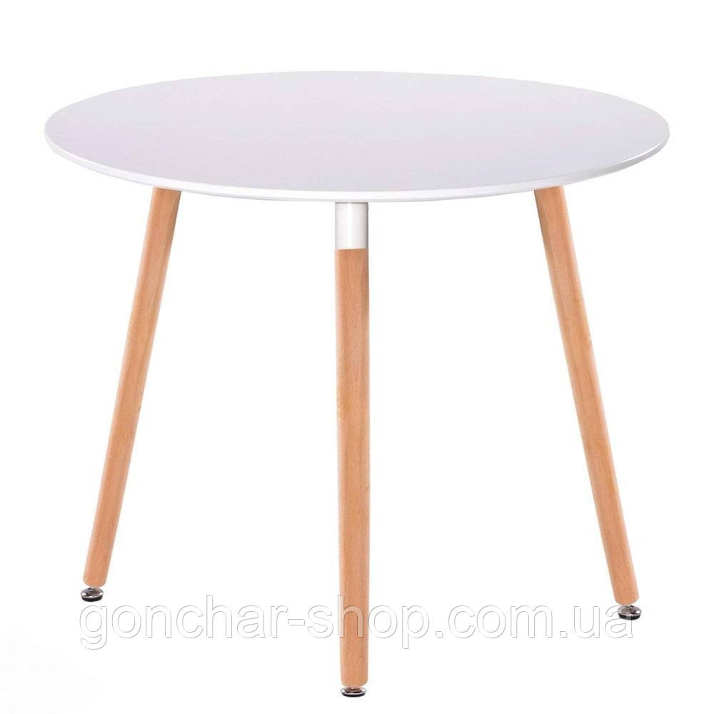 Стіл обідній СІРІУС (Китай) MDF (D=80cm), білий, фото 1