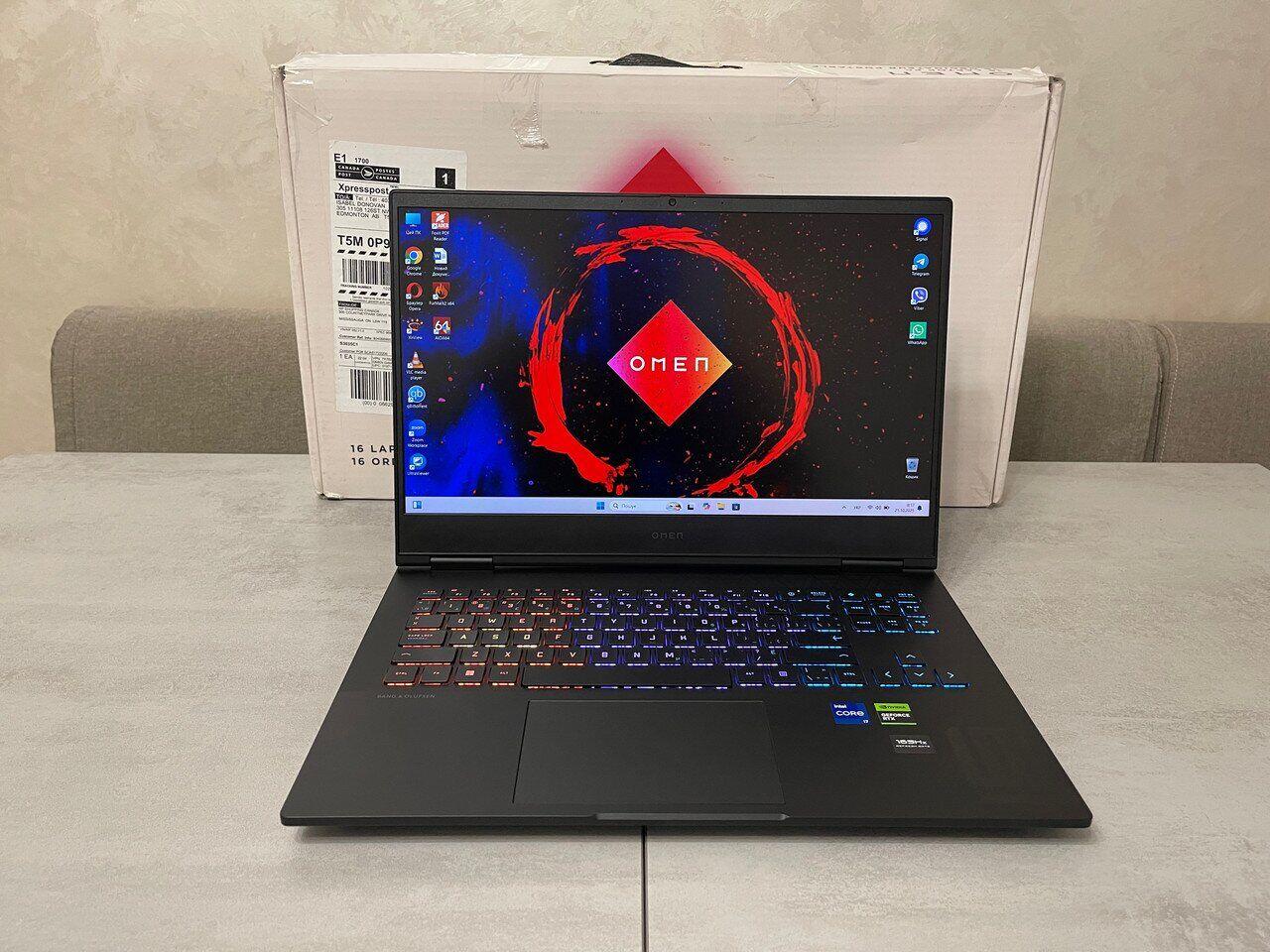 Б/в Ігровий ноутбук HP Omen 16 16.1" 1920x1080| Core i7-13620H| 32 GB RAM| 2000 GB SSD| GeForce RTX 4060 8GB