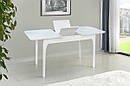 Стіл Фієста (110+35)*70, білий/мрамор білий, фото 4