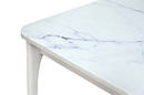 Стіл Фієста (110+35)*70, білий/мрамор білий, фото 8
