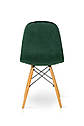Стілець ДЖАСТІН, велюр зелений, фото 4
