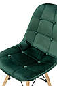 Стілець ДЖАСТІН, велюр зелений, фото 6