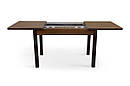 Стіл обідній Бронкс 120(+40+40)*80, темн.горіх, фото 3