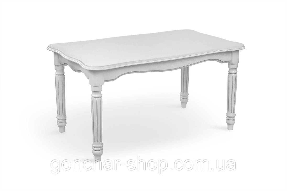 Стіл журнальний Венеціанський 100*60,біли+сріб пат, фото 1