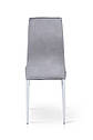 Стілець Айс, білий/велюр світло-сірий, фото 4