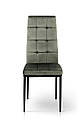 Стілець Айс, чорний/велюр попелястий, фото 2