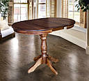 Стіл Чумак-2 розкл (D=80)+30), темн горіх, фото 2