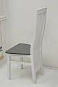 Стілець Моніка ТВЕРДИЙ, білий/сірий---, фото 2