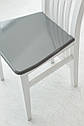 Стілець Моніка ТВЕРДИЙ, білий/сірий---, фото 3