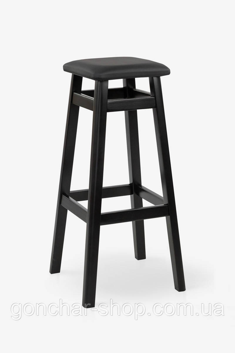 Табурет БАРНИЙ КВАДРАТНІЙ М'ЯКИЙ (80 см), венге, фото 1