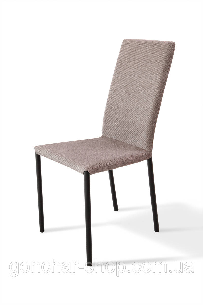 Стілець Соло, метал чорний/ тканина коричнева, фото 1