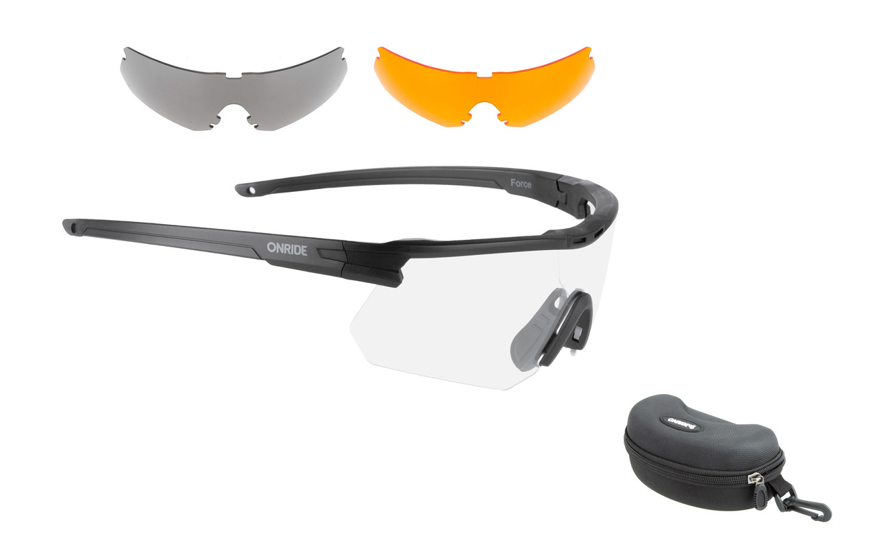 Окуляри ONRIDE CL Force ANSI Z87.1 з лінзою димчаста кат 3 (17%), змінні лінзи: прозора кат 0 (100%)