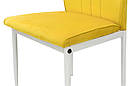 Стілець Річь, білий/велюр жовтий, фото 7