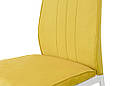 Стілець Річь, білий/велюр жовтий, фото 8