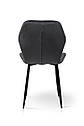 Стілець Леон чорний/велюр попелястий, фото 3