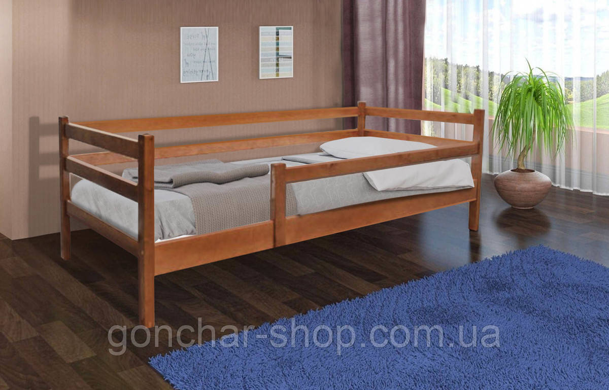 Ліжко Соня з огорожою 900*2000, вільха, фото 1
