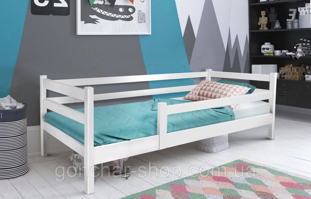 Ліжко Соня з огорожою 800*1900, білий, фото 1