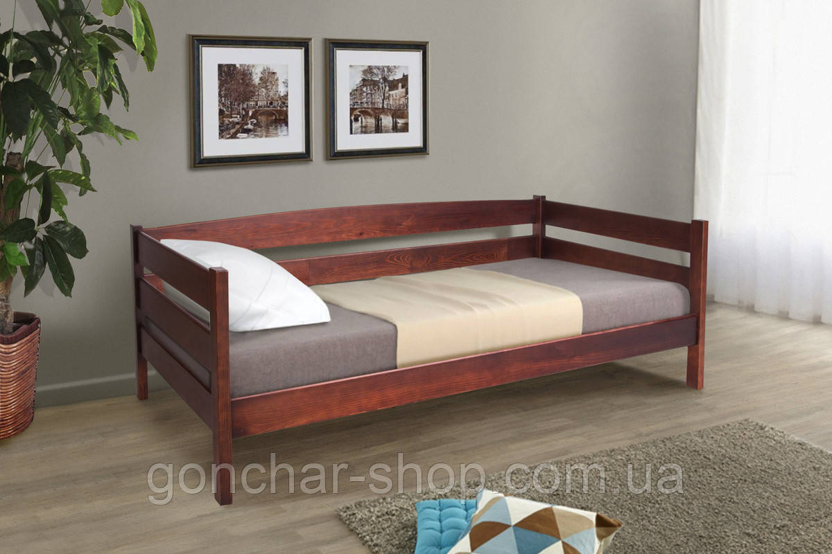 Ліжко Льова 900*2000, горіх темний, фото 1