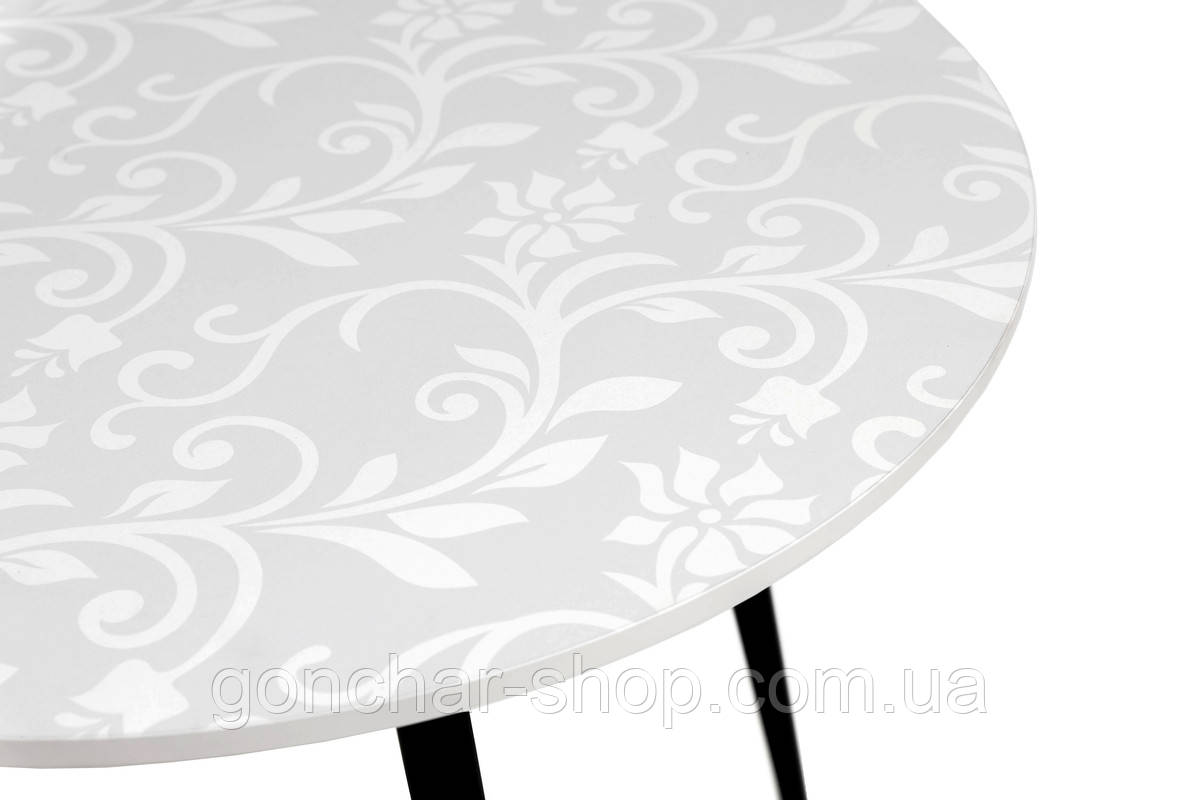 Стіл Слот D-90,УФ абстракція /чорні ноги, фото 1