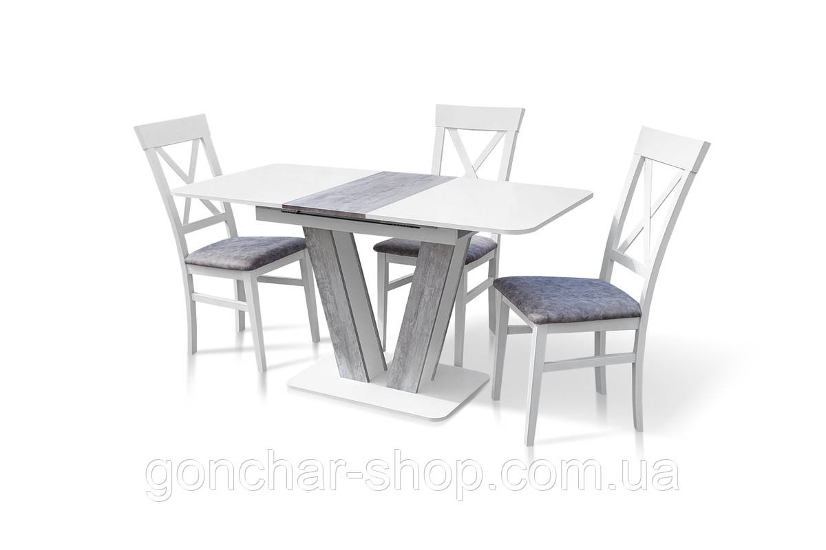 Стіл Крафт білий/урбан лайт, фото 1