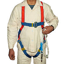 Ремінь безпеки MARSHFL S-22/861 із захисними кільцями з кованої сталі та карабіном  (JS)